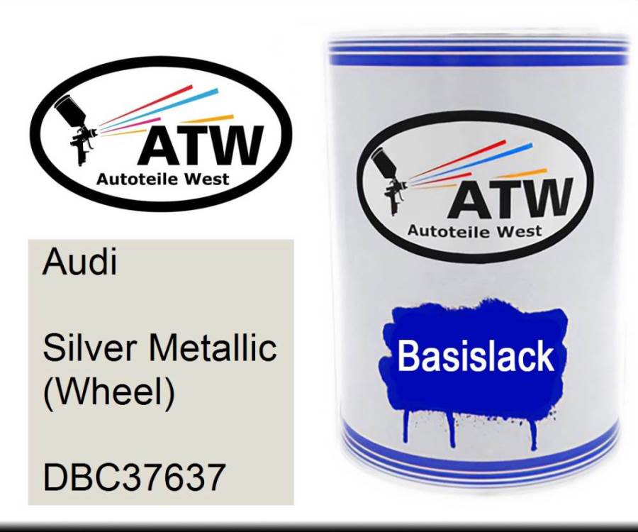 Audi, Silver Metallic (Wheel), DBC37637: 500ml Lackdose, von ATW Autoteile West.